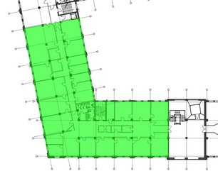 Grundrissausschnitt 3. OG Eingang A-C
